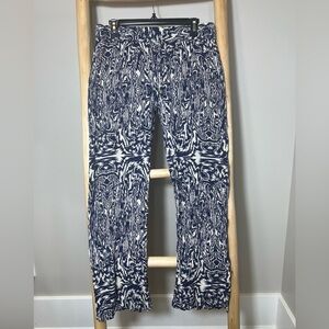 Hester Orchard Navy Blue Cream Boho Pants Lightweight medium